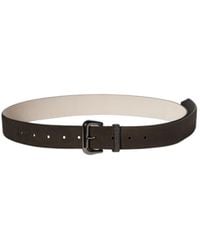 Brunello Cucinelli - Suede Belt With Shiny Loop - Lyst