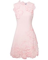 Leo - Floral-Appliqué Minidress - Lyst
