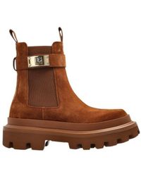 Dolce & Gabbana - Dg Logo Plaque Ankle Boots - Lyst
