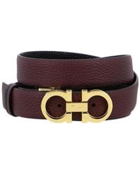 Ferragamo - Double-Sided Gancini Belt - Lyst