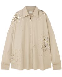 Dries Van Noten - Long Sleeve Embellished Shirt - Lyst