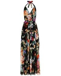 Dolce & Gabbana - Silk Floral Maxi Dress - Lyst