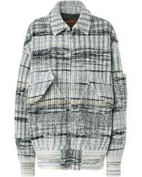 Missoni - Oversized Wool-Blend Check Bomber - Lyst