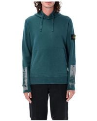 Stone Island - Compass-Motif Cotton Hoodie - Lyst