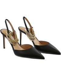 Aquazzura - Chain Detailed Pointed-Toe Pumps - Lyst