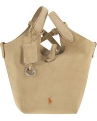 Polo Ralph Lauren - Polo Play Small Suede Tote - Lyst