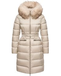 Moncler - Boedic Hooded Shearling-Trimmed Long Down Jacket - Lyst