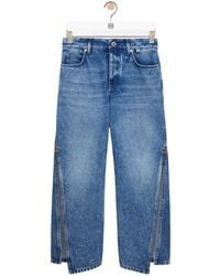 Loewe - Flared Leg Denim Trousers - Lyst