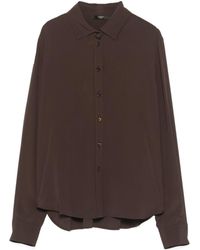 Seventy - Long-Sleeved Curved Hem Shirt - Lyst
