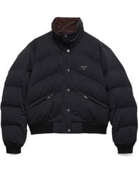 Prada - Cropped Compact Poplin Down Jacket - Lyst