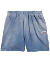Balenciaga - Faded Political Campaign Sweat Shorts - Lyst