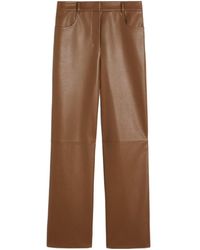 Max Mara - Faux Leather Wide-Leg Trousers - Lyst