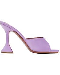 AMINA MUADDI - Lupita Square-Toed Heels Sandals - Lyst