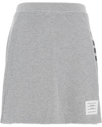 Thom Browne - Pique Label Appliqué 4-Bar Mini Skirt - Lyst