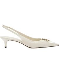Tory Burch - Logo Slingback Heeled Pumps - Lyst