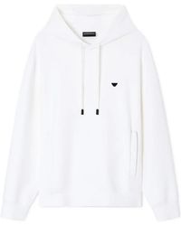 Emporio Armani - Logo-Patch Drawstring Hoodie - Lyst