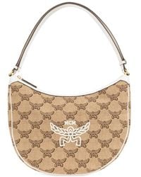 MCM - Logo Printed Shoulder Bag - Lyst