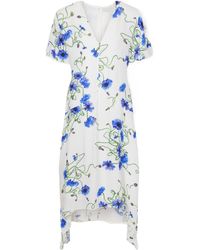 Stella McCartney - Floral-Print Crepon Midi Dress - Lyst