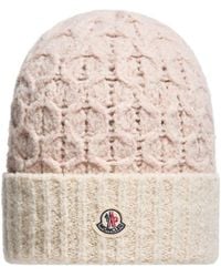 Moncler - Mouliné Cable Wool Blend Beanie - Lyst