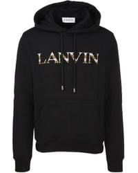 Lanvin - Logo Hooded Sweater - Lyst
