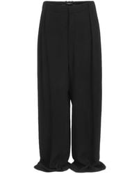 Balmain - Pleated Wide-Leg Casual Pants - Lyst