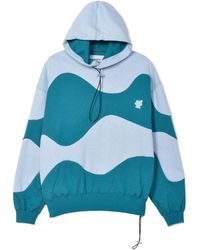 Bonsai - Intarsia Waves Drawstring Hoodie - Lyst