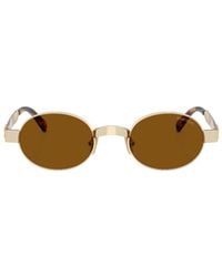 Miu Miu - Eyewear Envie Oval Frame Sunglasses - Lyst