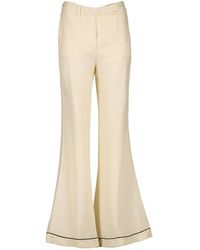 Prada - High Waist Tonal Stitched Trousers - Lyst