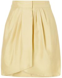 LeKasha - Highwaisted Pleated Mini Skirt - Lyst