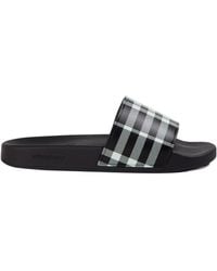 Burberry - Check Furley Logo Sliders - Lyst