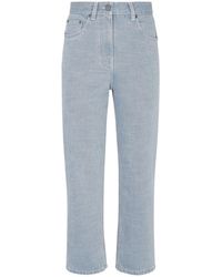 Fendi - Logo Detailed Straight-Leg Jeans - Lyst