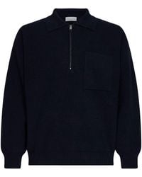 Roberto Collina - Half Zip Polo Sweater - Lyst