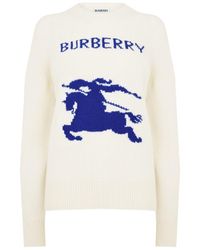 Burberry - Logo Knitted Sweater - Lyst