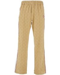 CASABLANCA - Monogram-Jacquard Velour Track Pants - Lyst