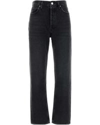 Agolde - Denim Trousers With Belt Loops - Lyst