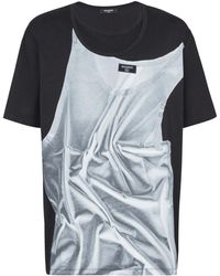 Balmain - T-Shirt With Tank Top Print - Lyst