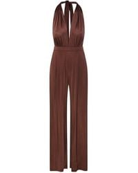 Amazuìn - Lennox Halterneck Wide-Leg Jumpsuit - Lyst
