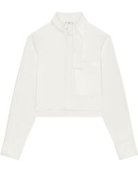 Courreges - Courrèges Cropped Buckle Poplin Shirt - Lyst