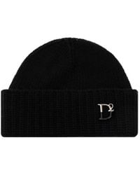 DSquared² - Logo Plaque Beanie - Lyst