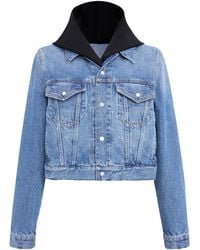 Alaïa - Alaïa Buttoned Long-Sleeved Denim Jacket - Lyst