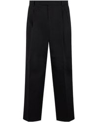 BOSS - Pleated Straight-Leg Pants - Lyst