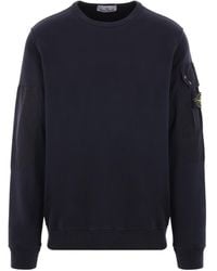 Stone Island - Logo Patch Crewneck Sweatshirt - Lyst