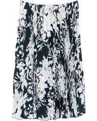 N°21 - Pleated Floral-Print Midi Skirt - Lyst