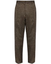DSquared² - Herringbone Pattern Straight-Leg Trousers - Lyst