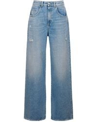 ICON DENIM - Poppy Wide Leg Distressed Jeans - Lyst