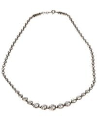 Miu Miu - Metal Necklace With Crystals - Lyst
