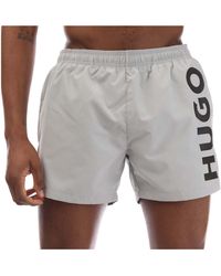 BOSS - Abas Logo Print Swim Shorts - Lyst