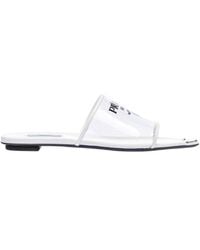 Prada - Logo Details, Flip-Flops - Lyst