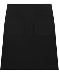 Courreges - Satin-Finish Pocket-Detail Mini Skirt - Lyst