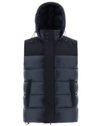 Herno - High Neck Hooded Gilet - Lyst